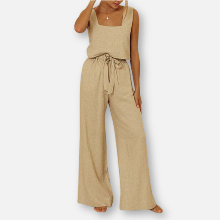 Arvae™ Megan | Minimalist Top and Wide Pants Set
