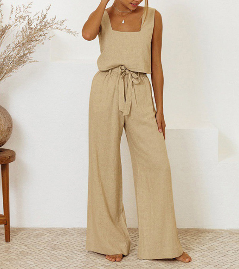 Arvae™ Megan | Minimalist Top and Wide Pants Set