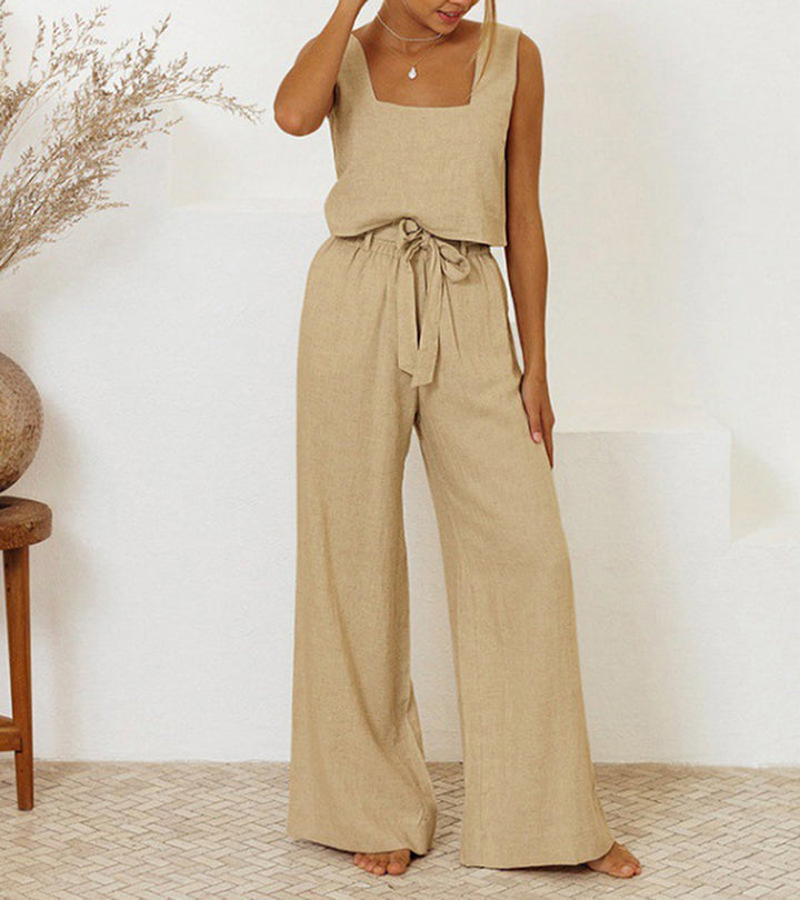 Arvae™ Megan | Minimalist Top and Wide Pants Set