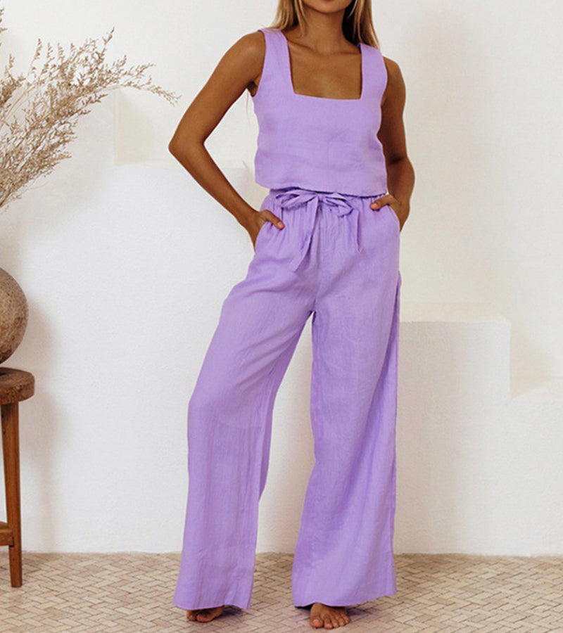 Arvae™ Megan | Minimalist Top and Wide Pants Set