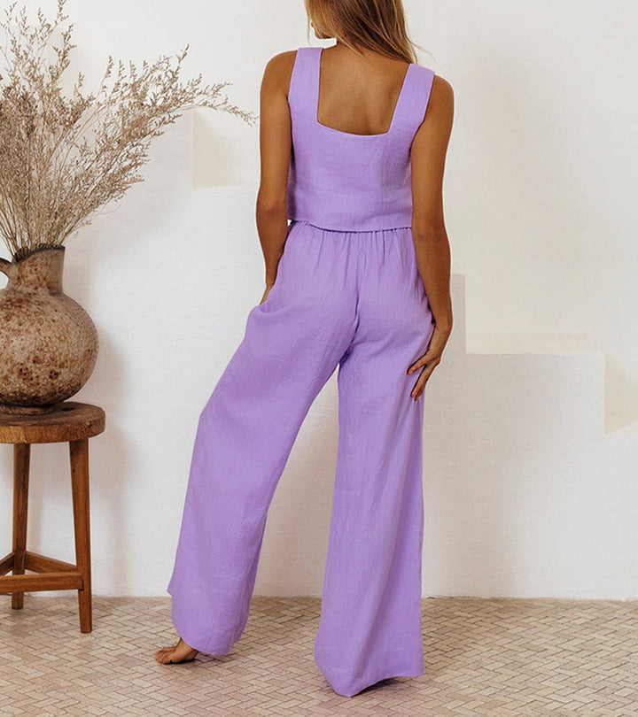 Arvae™ Megan | Minimalist Top and Wide Pants Set
